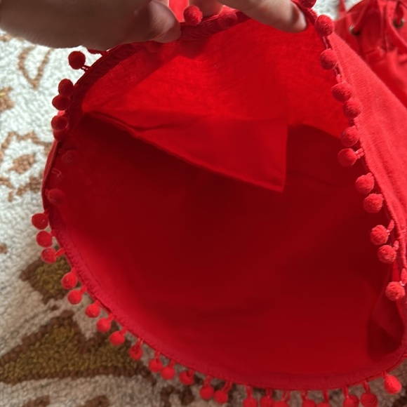 ❤️J.CREW Red Linen and Tassel Drawstring Shorts - Picture 6 of 8